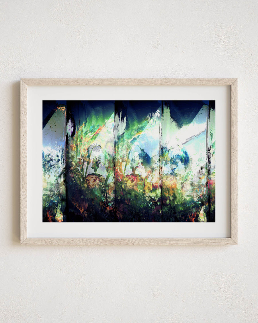 Bloom Digital Art - Natural Frame - White Border