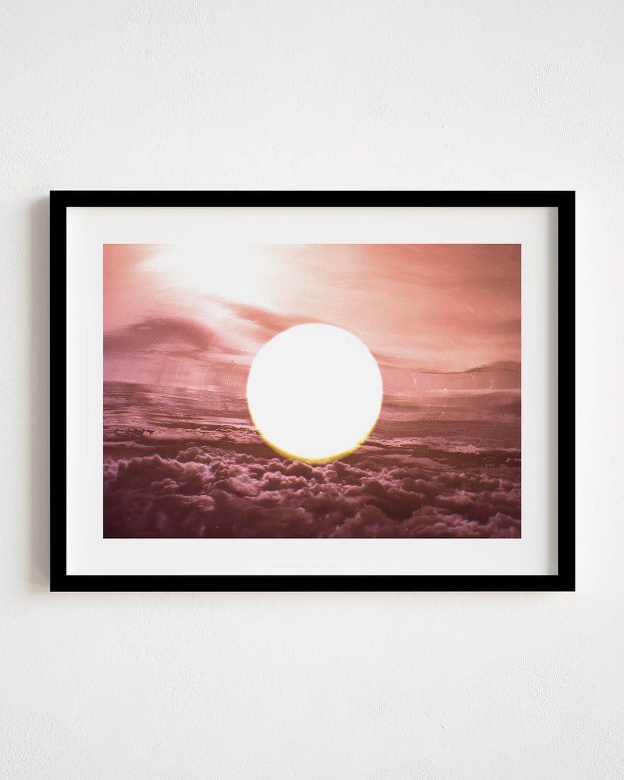 Towards the Sun Digital Art - Black Frame - White Border