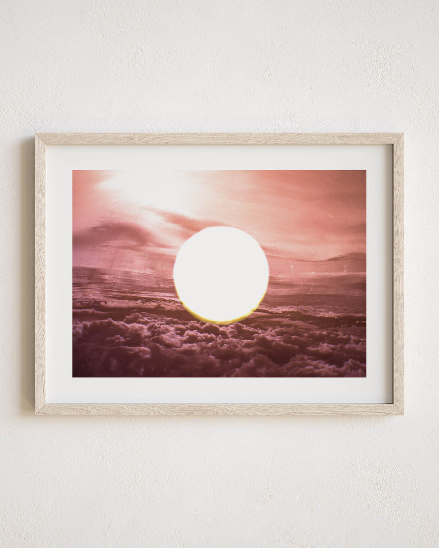 Towards the Sun Digital Art - Natural Frame - White Border